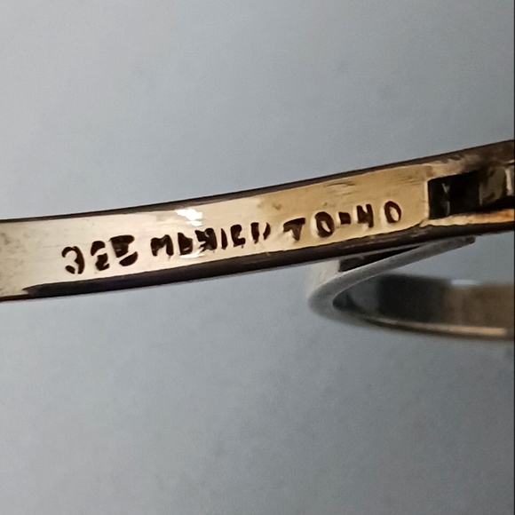 Vintage Signed Taxco Sterling Silver Adjustable Belt Bracelet - Picture 5 of 6